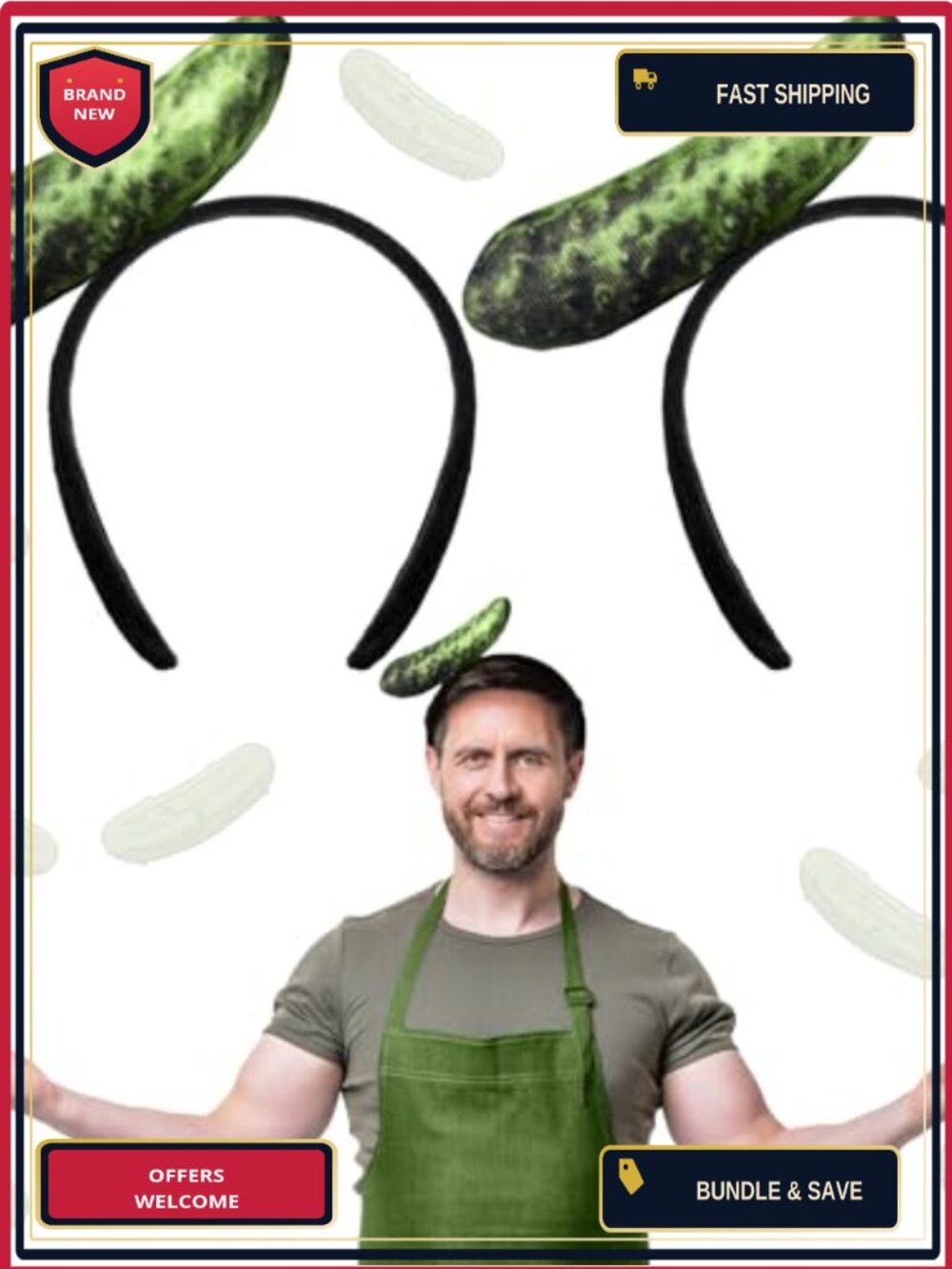 Pickle Headband 2 Pack Costume Accessory Funny Party Headwear